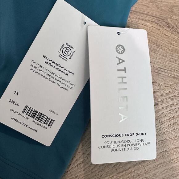 Athleta Conscious Crop D-DD Borealis Green 1X - Picture 3 of 10